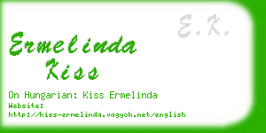 ermelinda kiss business card